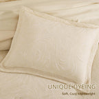 Monbix Queen Comforter Set 7 Pieces Birch Marble Bed in a Bag
