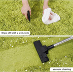 4'x4' Grass Green Round Rug for Bedroom, Ultra Soft Fluffy Circle Rug for Kids - Image 4