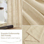 LAMIT Natural Linen Curtains 95 Inch - Image 6