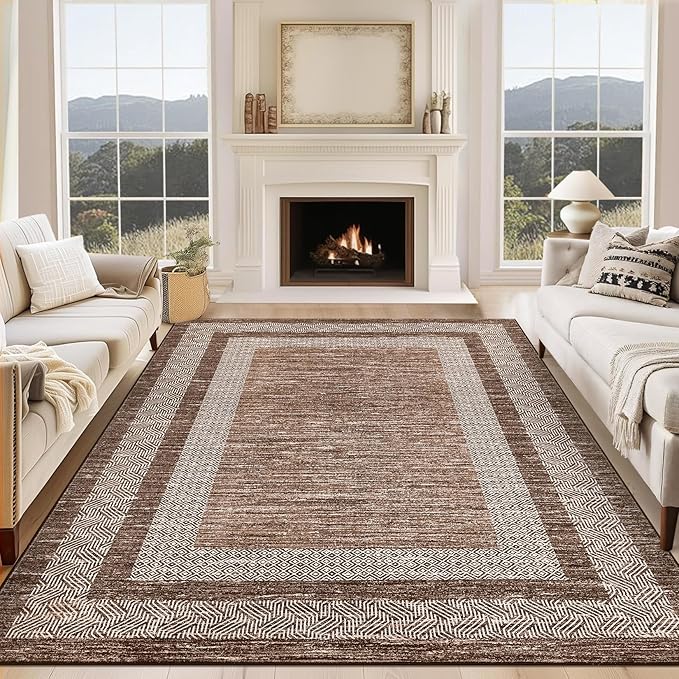 GarveeHome Area Rug 8x10 Modern Geometric Living Room Rug Non Slip, Thin by GarveeHome