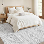 Nakagishi 5x8 Area Rugs Living Room: Washable Boho Large Neutral Soft Farmhouse - Image 6