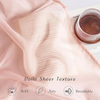 NICETOWN Light Pink Sheer Curtains - Image 4