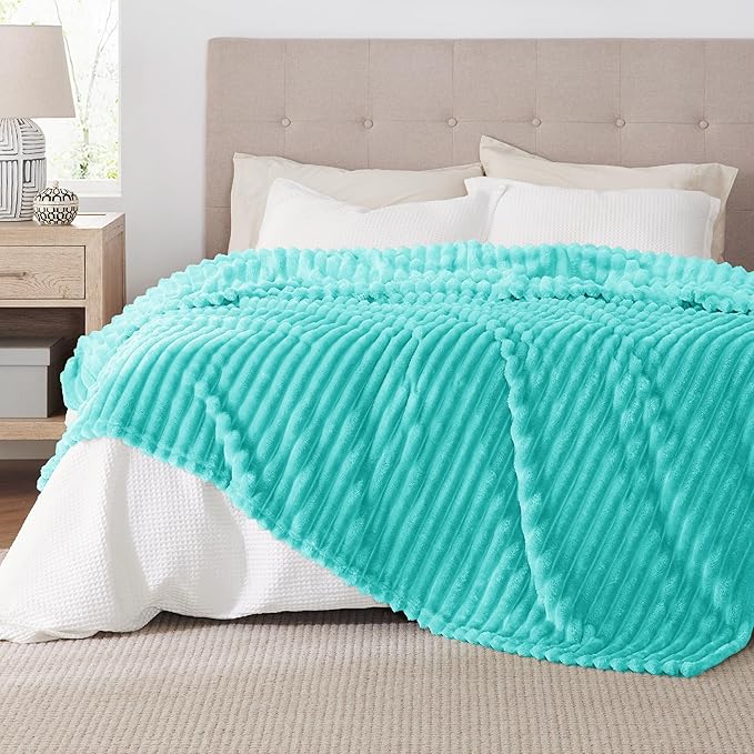 Bedsure GentleSoft Blue Queen Blanket - Image 2
