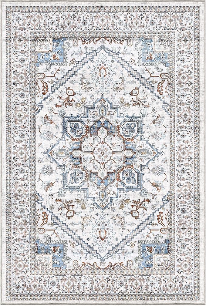 OPPODREAM Soft Neutral Area Rugs 5x7, 5x7 Washable Rug - Image 8