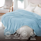 Bedsure GentleSoft Blue Full Blanket - Image 5