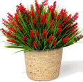 Artificial Plants Outdoor Fake Monkey Grass 12 Bundles Fake Outdoor Flowers