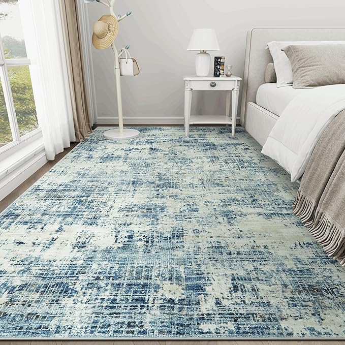 10x14 Area Rugs for Living Room Washable Rug: Anti-Skid Abstract Modern Living - Image 9