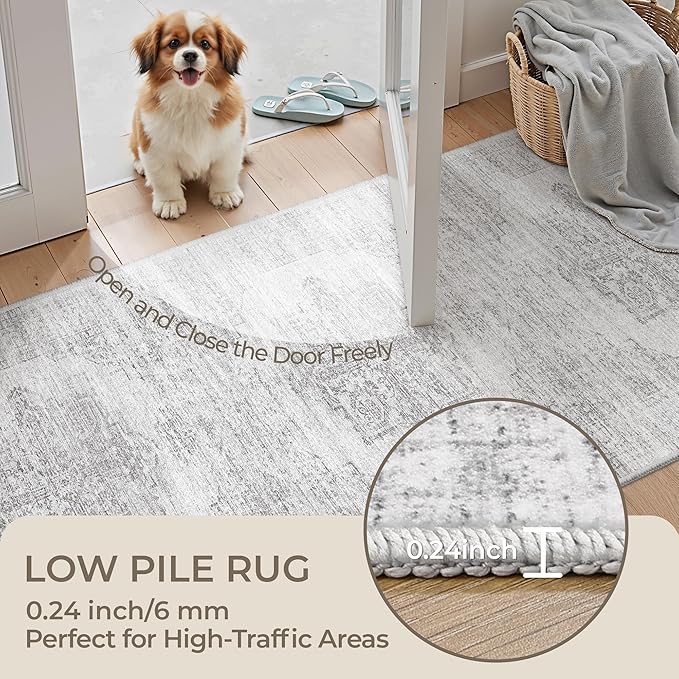 2x12 Runner Rug, Long Hallway Rugs - Image 6