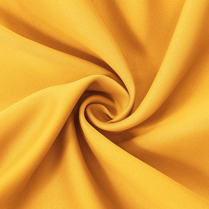 LEMOMO Yellow Thermal Blackout Curtains/38 x 84 Inch/Set of 2 Panels Room - Image 5