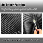 SKYRISE Hand Painted Textured Minimalist Abstract Wall Art 47x24 Inches