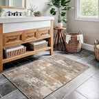 2x3 Washable Entryway Area Rug: Modern Abstract Small Runner Rug - Image 3