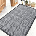 OLANLY Front Door Mat Outside Entrance 47x32, Heavy Duty Sturdy Natural Rubber by OLANLY