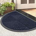 Smiry Half Circle Front Door Mat Outside Entrance, Heavy Duty Sturdy Natural by Smiry