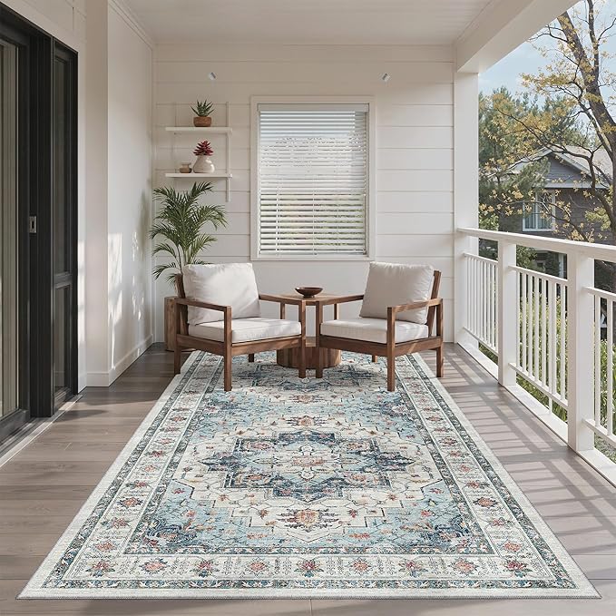 Madane Hallway Runner Rug 4x8 Wide: Washable Thin Runners - Image 3