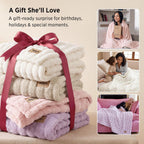 Bedsure Cloud Bubble Throw Blanket, Christmas Decor Gifts, Pink 50"×60"