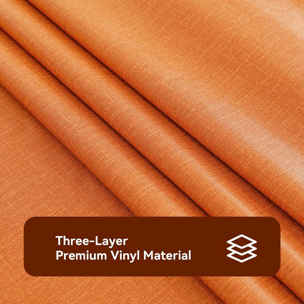 Romanstile Waterproof Vinyl Tablecloth Rectangle, 60 x 102 Inch, Orange
