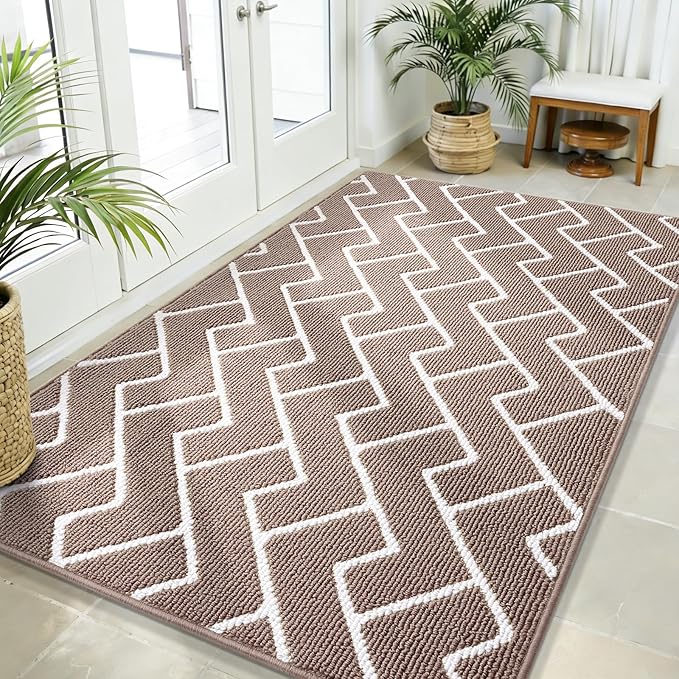 OLANLY Front Door Mat, Non-Slip Rubber Backing, Dirt Resistant and Absorbent by OLANLY