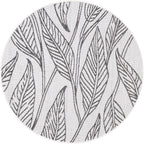 Unique Loom Outdoor Botanical Collection Area Rug - Leaf (2' x 6' 1" Runner, Charcoal Ivory)
