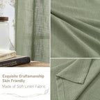 LAMIT Sage Green Linen Curtains - Image 6