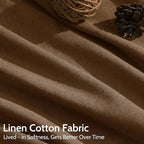 Tobacco Brown Linen Curtains 90 Inch Long - Image 4