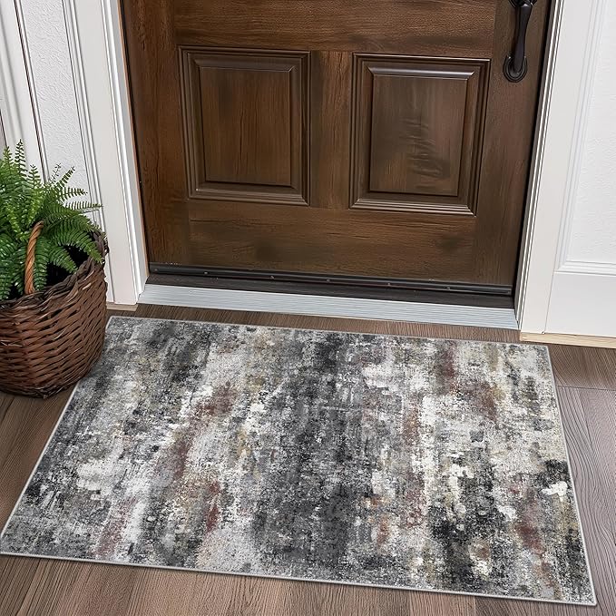 2x3 Rugs for Entryway Entrance Kitchen Bathroom, Machine Washable Modern by BEIMO