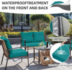 12Pcs Outdoor Cushion Covers, Patio Cushion Covers, Stretch Elastic Slipcovers - Image 4