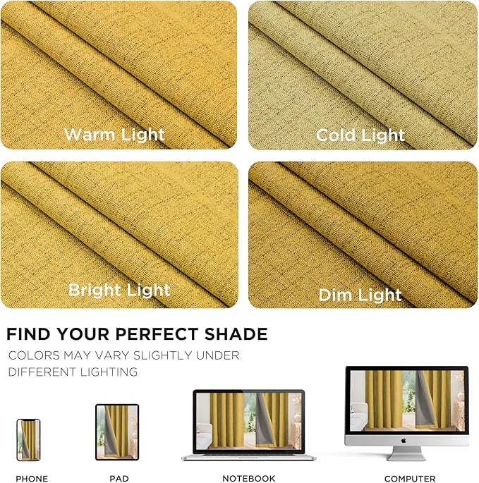 Joydeco Linen Blackout Curtains - Image 9