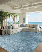 Latte&Fog 6x9 Area Rugs for Living Room Bedroom, Boho Non Slip Low Pile Carpet by LatteFog