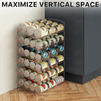 Simple Houseware 3-Tier Stackable Can Organizer Rack 36 Cans, Rose Gold