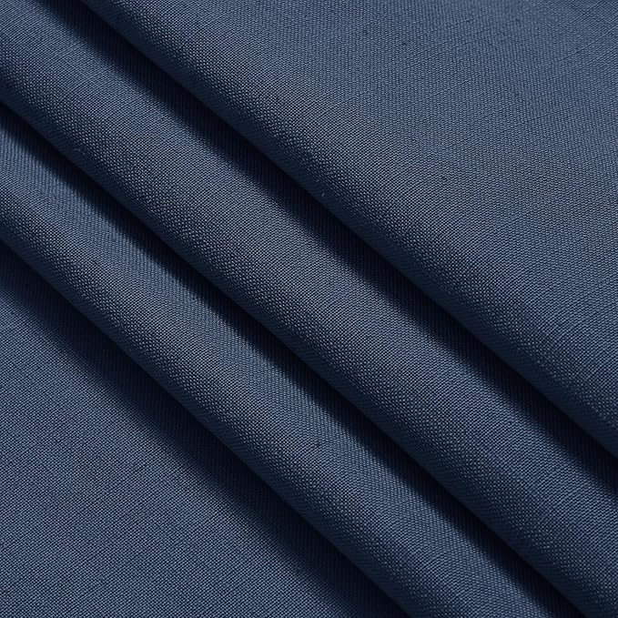 Denim Blue Linen Curtains for Living Room 63 Inches Long 2 Panel Set Light - Image 7