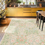 Light Green Bedroom Rug, 7x10 Washable Area Rug Non-Slip - Image 6
