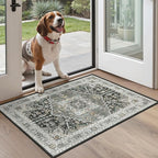 Madane Washable Area Rug 2x3, Small Entryway Rug Non-Slip Vintage Door Mat - Image 2