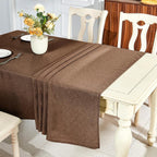 IVAPUPU Textured Linen Rectangle Table Cloth, Coffee, 52 x 70 Inch