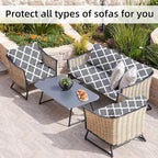 8Pcs Stretch Patio Cushion Covers, Outdoor Couch Covers Replacement, Outdoor - Image 4
