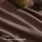 Mocha Mousse Curtains 84 Inch Length 2 Panels Set Back Tab Rod Pocke tLinen - Image 5