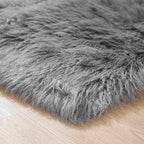 Goolela Grey Area Rug 9x12 Fluffy Fuzzy Furry Rug - Image 7
