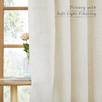 NICETOWN Flax Natural Linen Curtains - Image 2