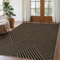 Lahome Enfys Modern Geometric Outdoor Easy Jute Rug, 5x7 Patio Living Room Rug by Lahome