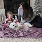 Bedsure GentleSoft Fleece Blankets Twin Size Fog Purple - Image 8