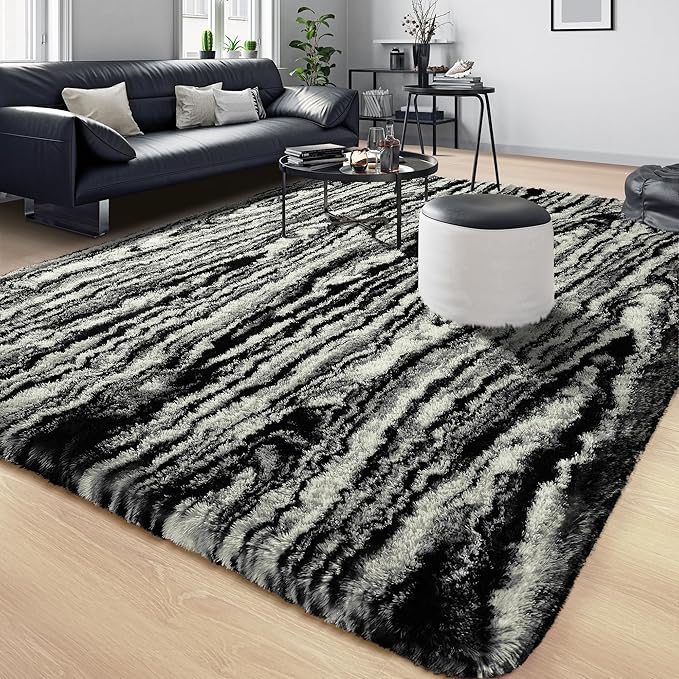 Tepook Soft Fluffy Rugs for Living Room, 5x8 Shaggy Area Rug for Bedroom - Image 8