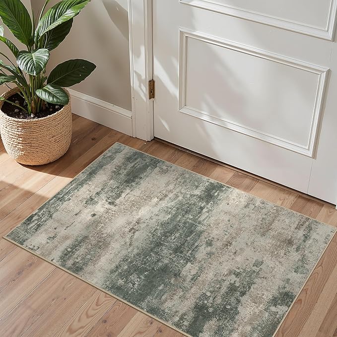 2x3 Rugs for Entryway Entrance Kitchen Bathroom, Machine Washable Modern by BEIMO