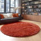Amdrebio Terracotta Rust Round Circle Rug 6Ft - Image 3