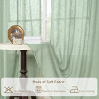 LAMIT Fresh Green Linen Curtains - Image 8