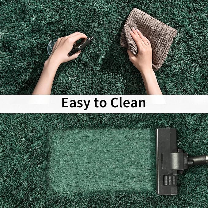 Soft Runner Rugs for Bedroom Hallways New Upgraded Non-Slip Bottom, 2x4 Green - Image 6