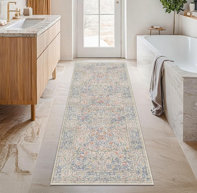 Hazo Haus Washable Bathroom Runner Rug 2x6 by HazoHaus
