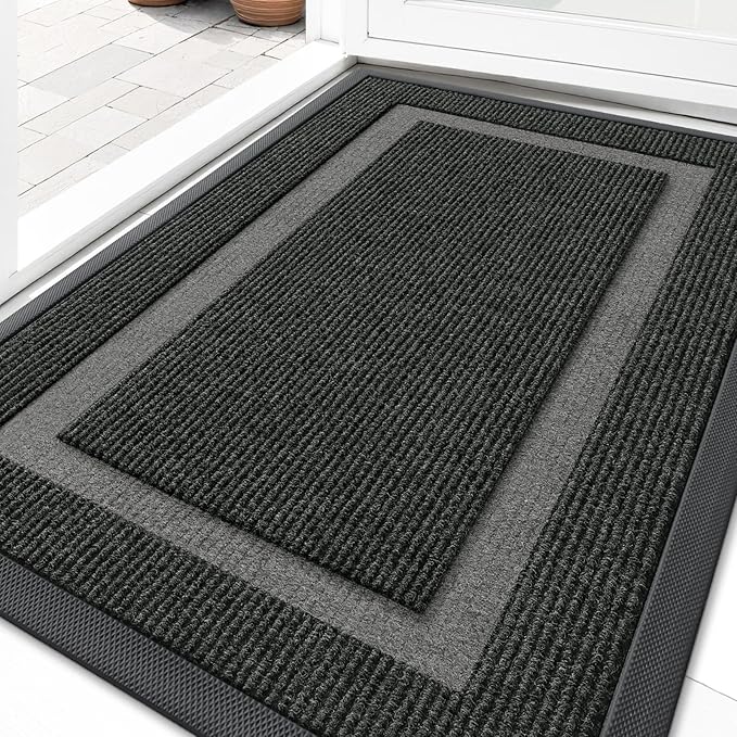 OLANLY Front Door Mat Indoor Outdoor Entrance, Waterproof All-Season, by OLANLY