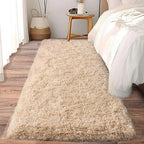 Soft Runner Rugs for Bedroom Hallways, 2 Packs 2x6 Beige Fluffy Shag Throw Area - Image 8