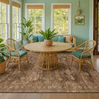 Hazo Haus Boho Taupe Brown 5x7 Living Room Rug - Image 3