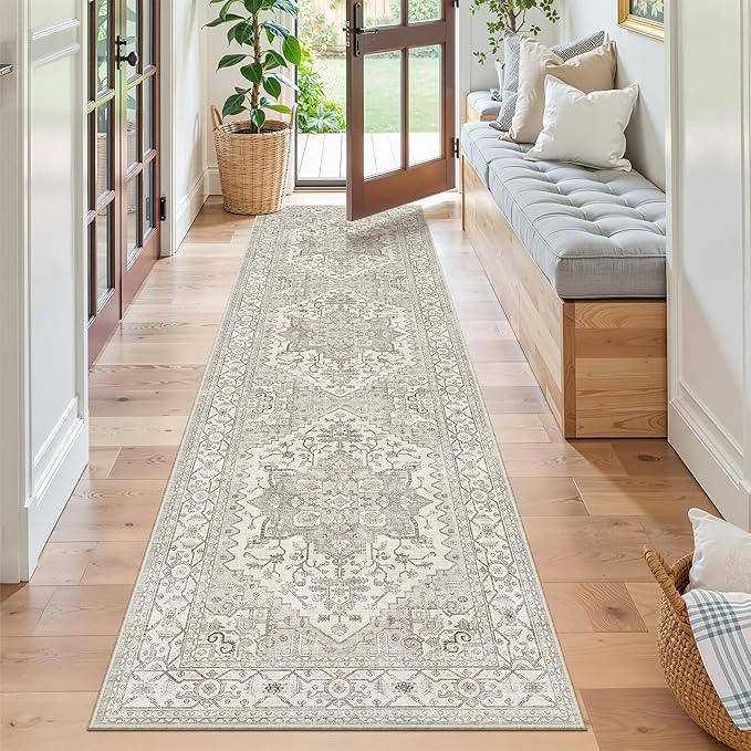 Madane Runner Rug 2x8, Washable Hallway Runner Rugs, Non-Slip Low-Pile Soft - Image 4