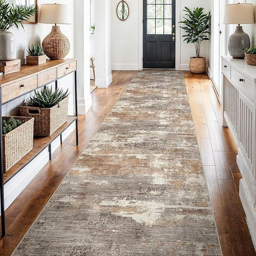 2'6''x14' Washable Kitchen Runner Rug: Modern Abstract Runners by Ksrau